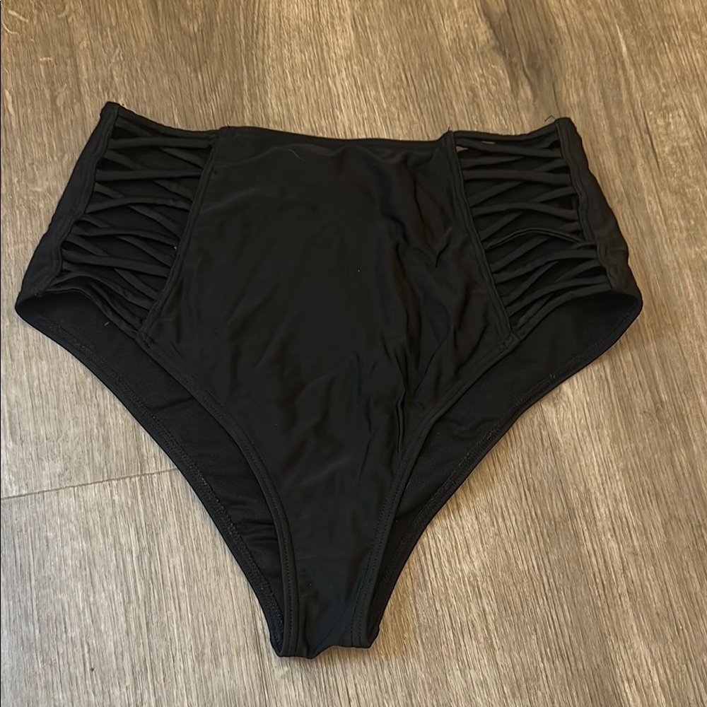 Black High-Waisted Bikini Bottom